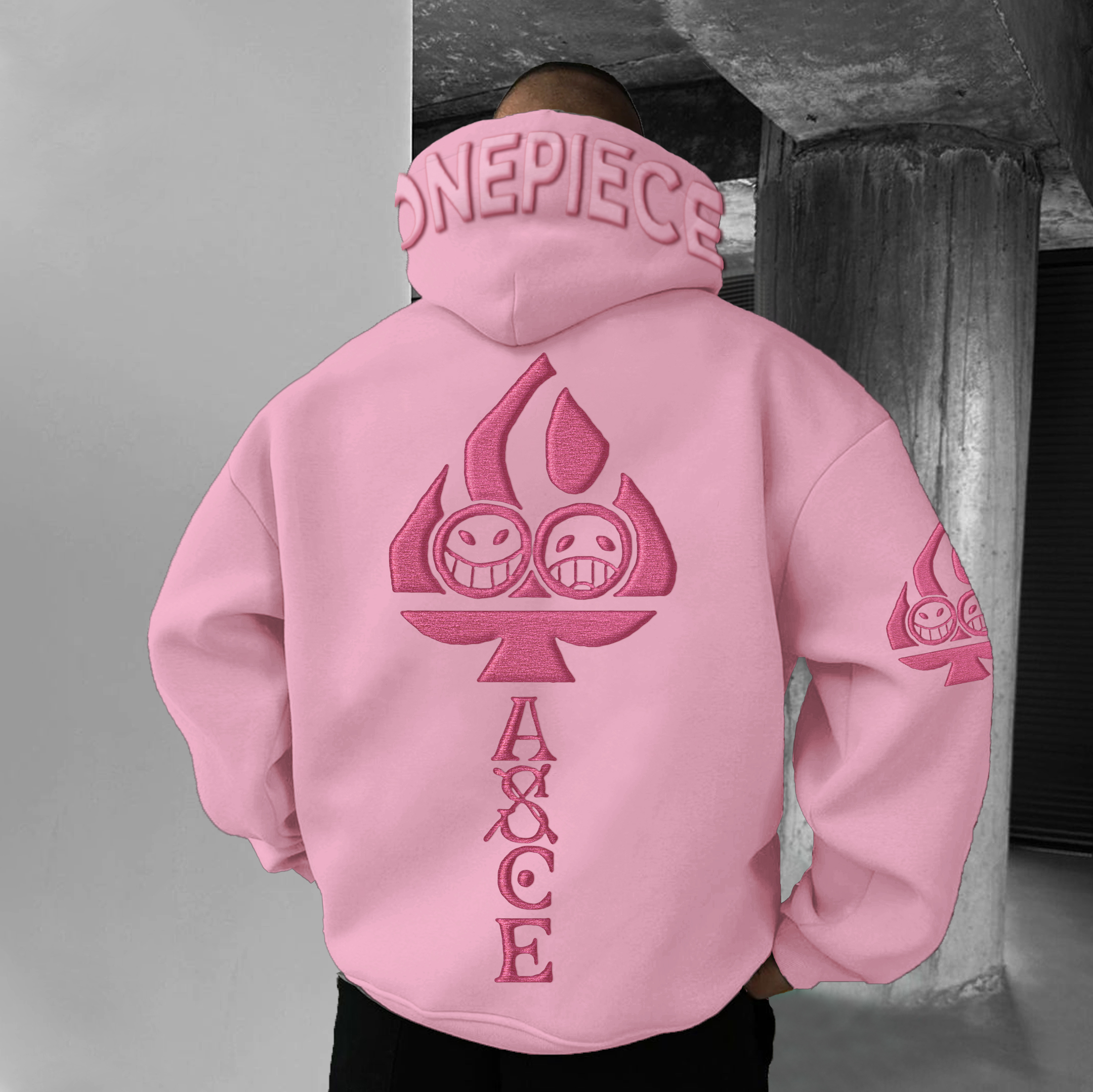 Oversized Anime Logo Hoodie-Teegamechanger