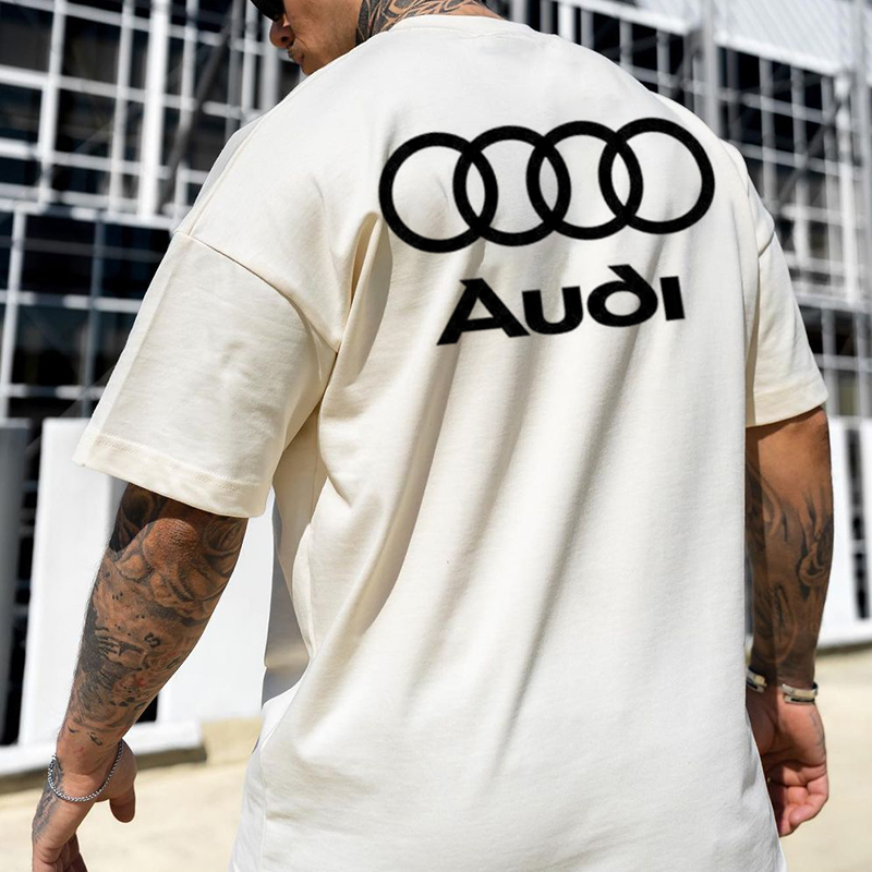 Men's Car Printed Short Sleeve Casual T-Shirt