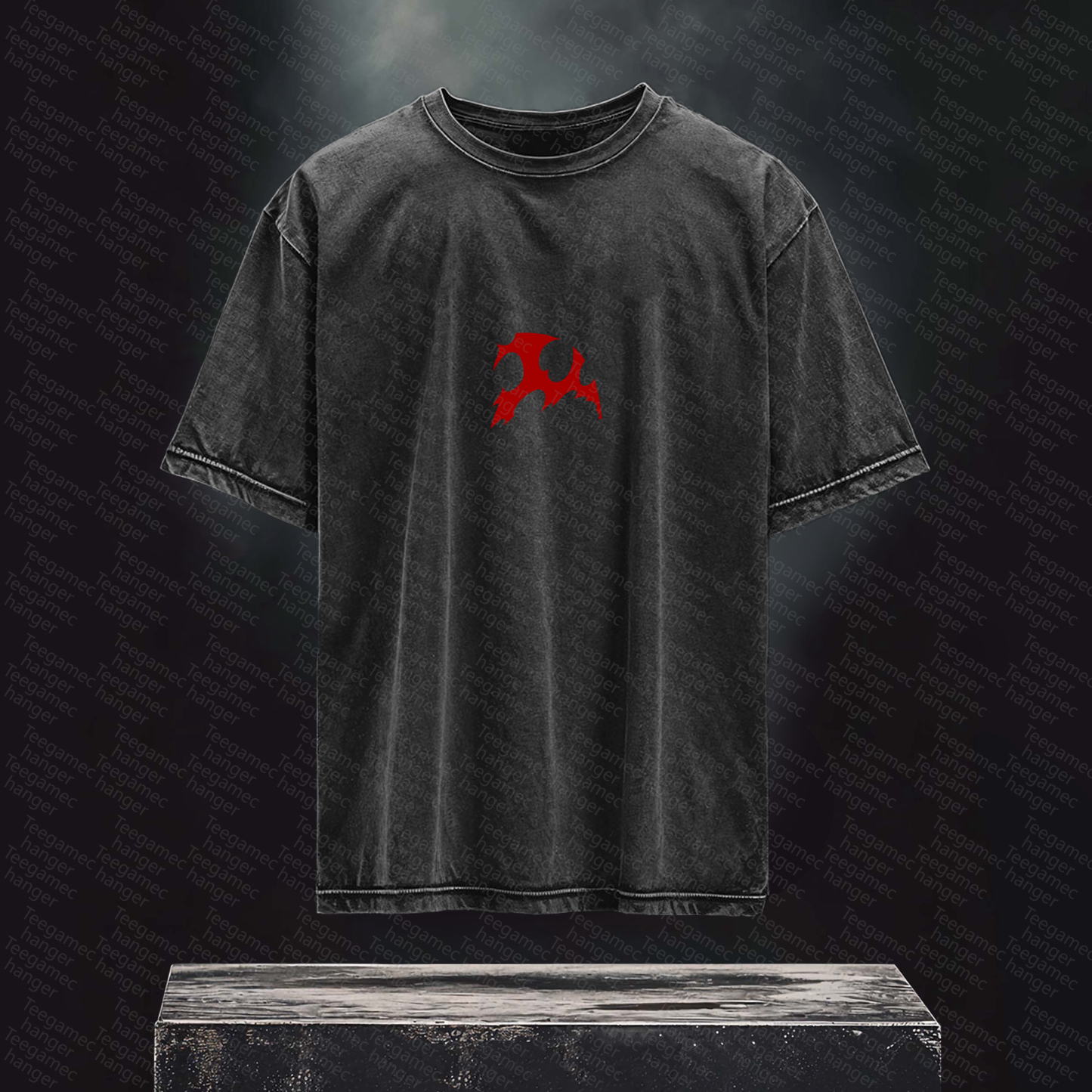 Unisex High Quality Inspired Vintage Washed 3D Direct Injection T-Shirt