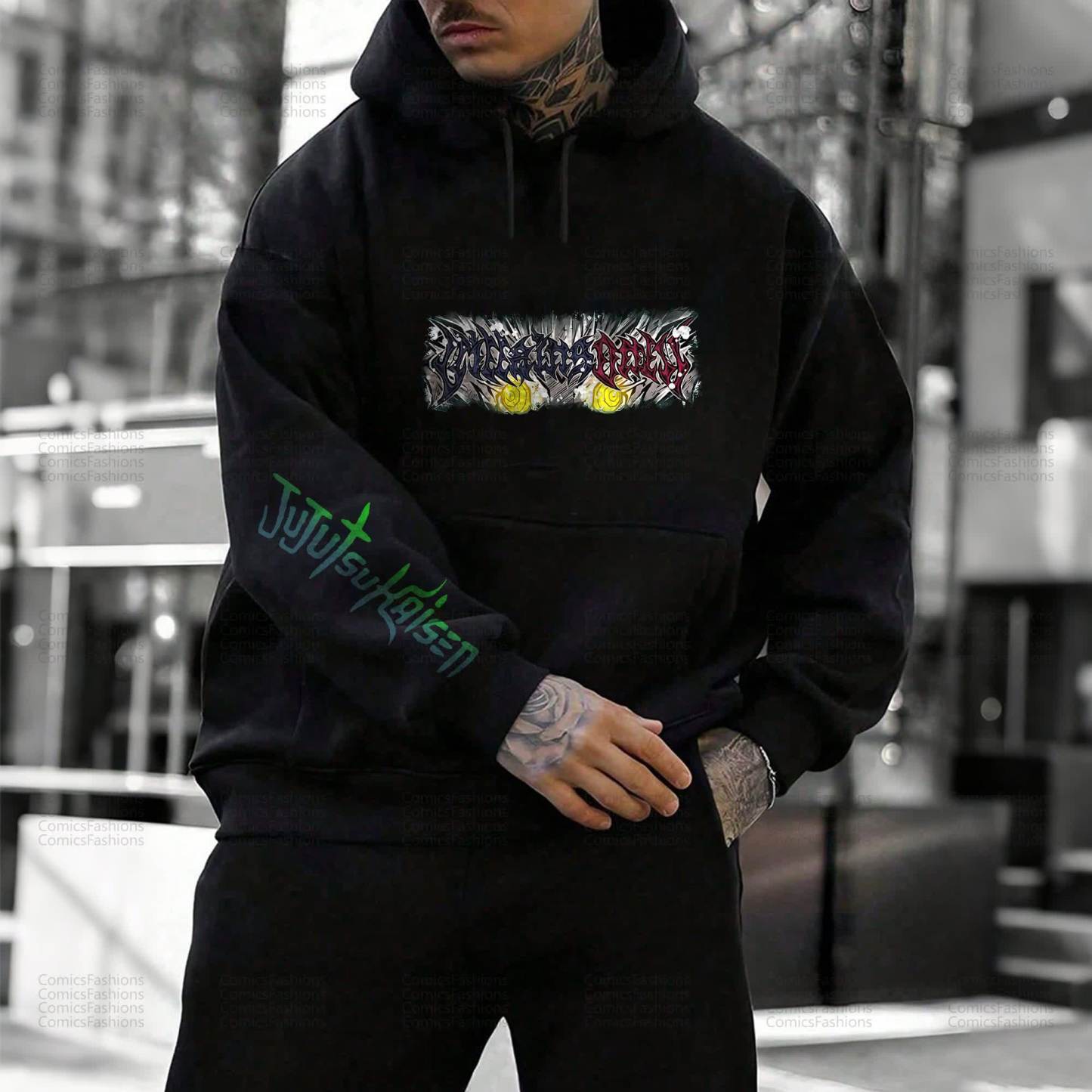 Unisex “Jujutsu Kaisen” Anime Graphic Streetwear Vintage Hoodie