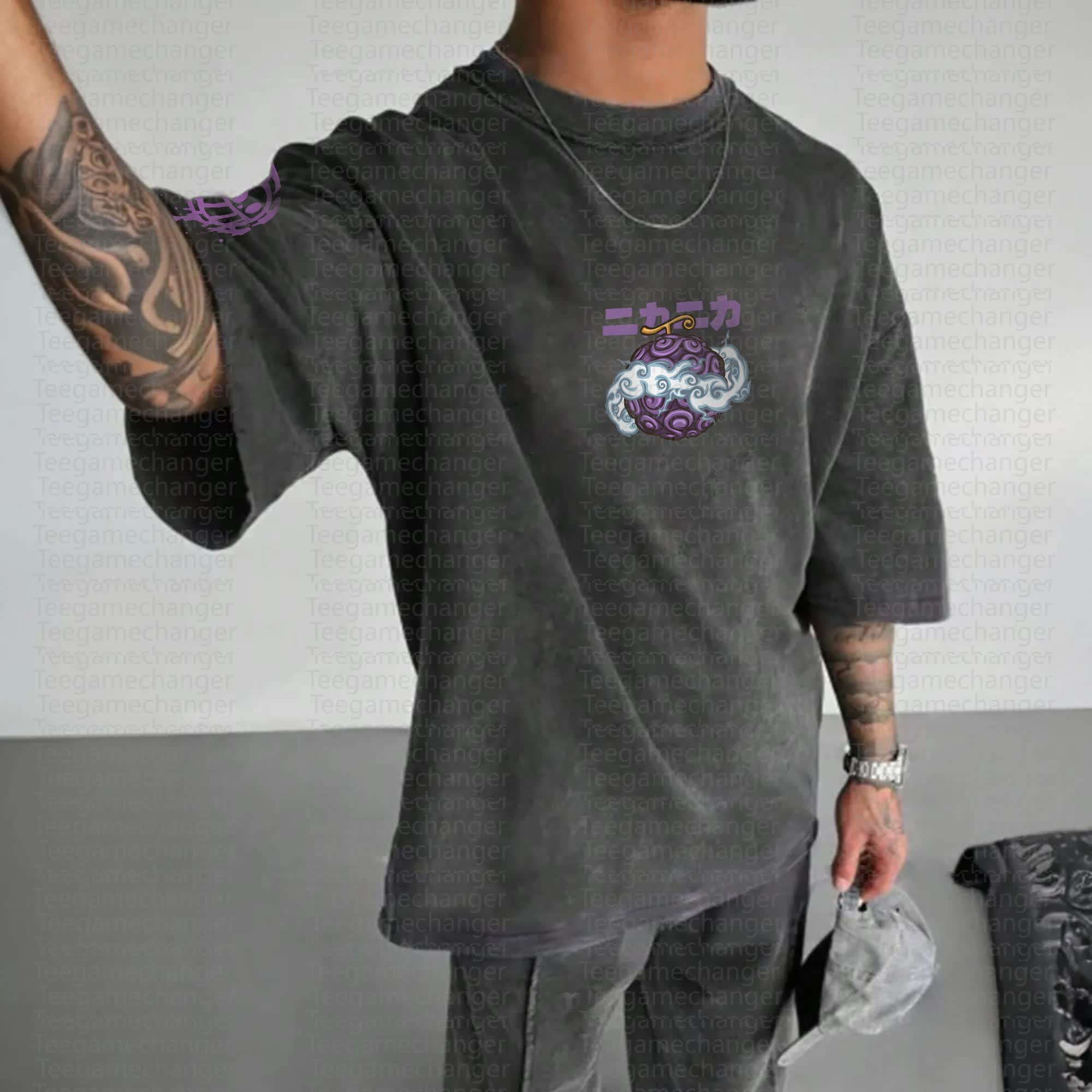 Unisex Anime Inspired Vintage Washed T-Shirt丨One Piece