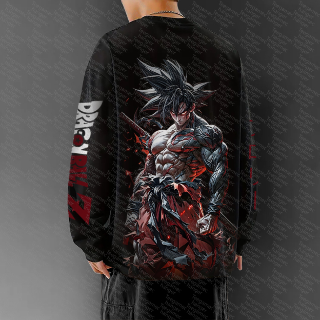 Unisex Anime Graphic Streetwear Vintage Long-Sleeved T-shirt