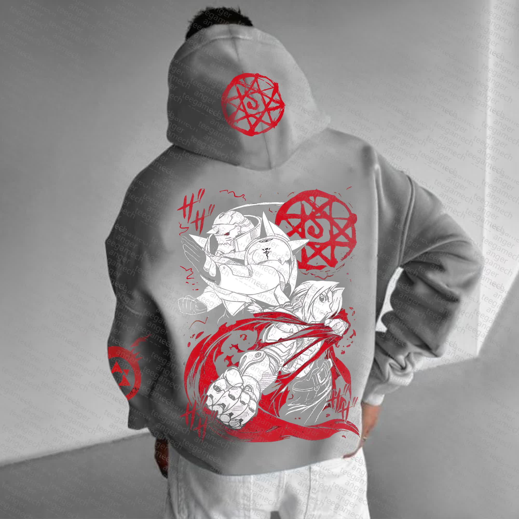 Unisex “Fullmetal Alchemist” Anime Graphic Streetwear Vintage Hoodie