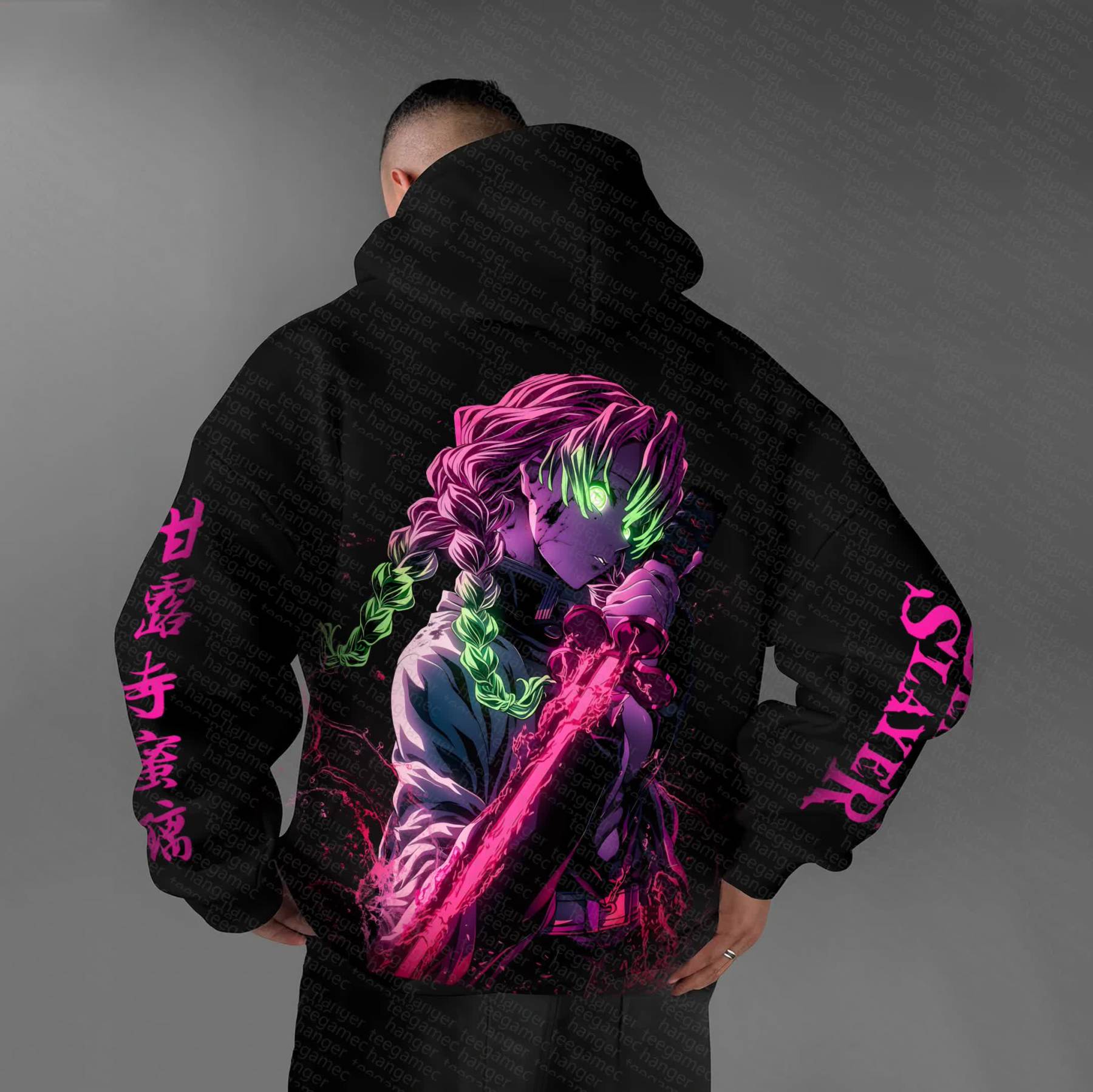 Unisex “Demon Slayer” Anime Graphic Streetwear Vintage Hoodie