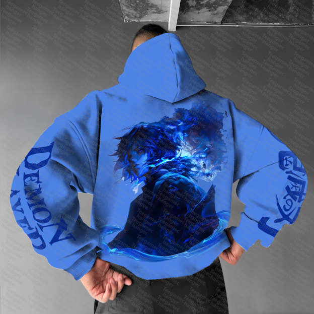 Unisex “Demon Slayer” Anime Graphic Streetwear Vintage Hoodie