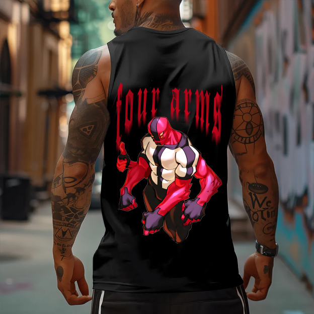 Oversized Anime Print Gym Tank Top丨Ben 10