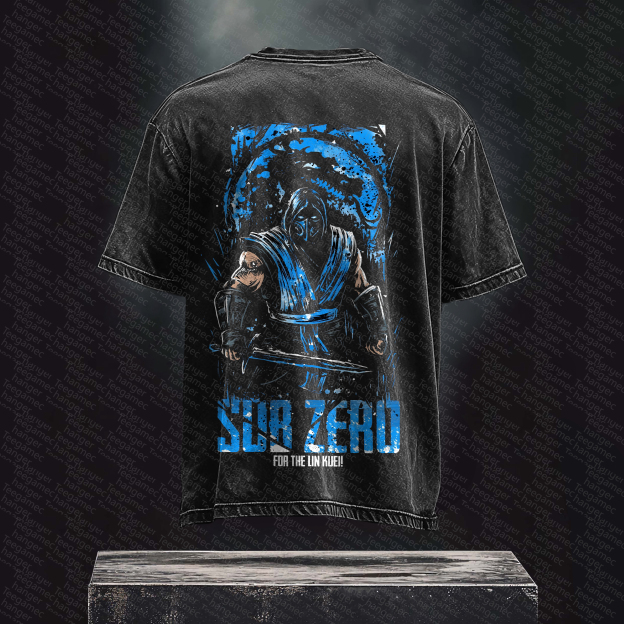 Unisex  Inspired Vintage Washed T-Shirt丨 Mortal Kombat