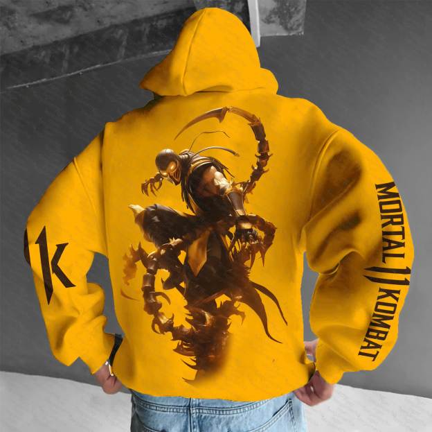 Unisex “Mortal Kombat” Anime Graphic Streetwear Vintage Hoodie