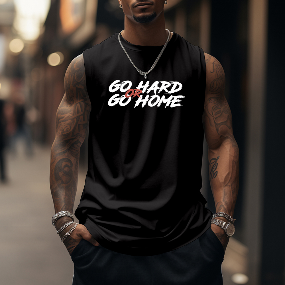 Men's Casual Anime Printed Gym Tank Top