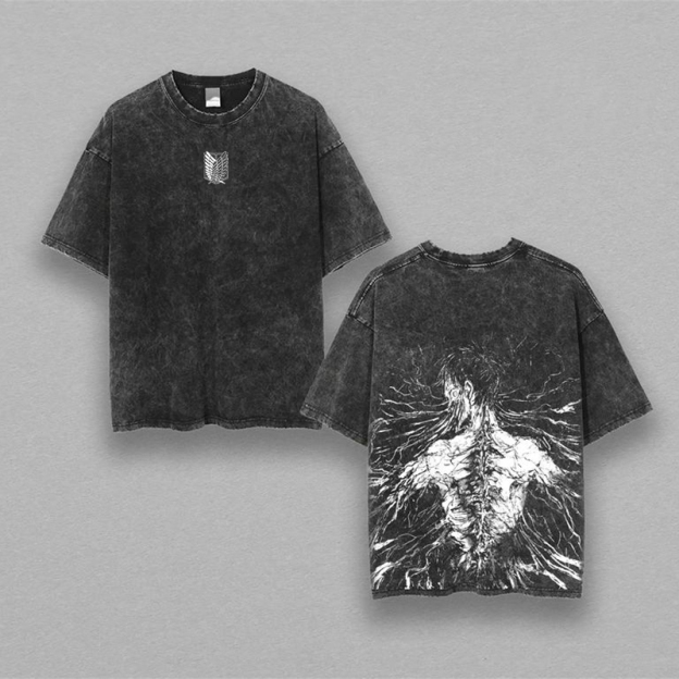 Vintage Washed Tee丨Attack On Titan