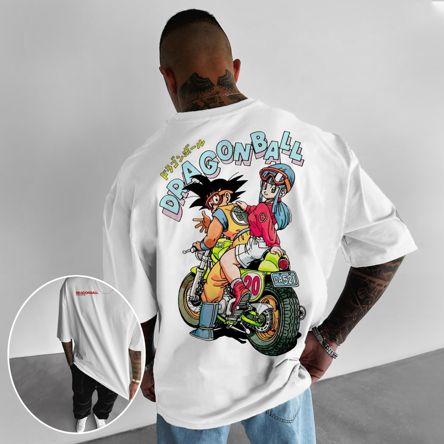 Unisex Vintage Dragon Ball Goku And Bulma Back T-Shirt