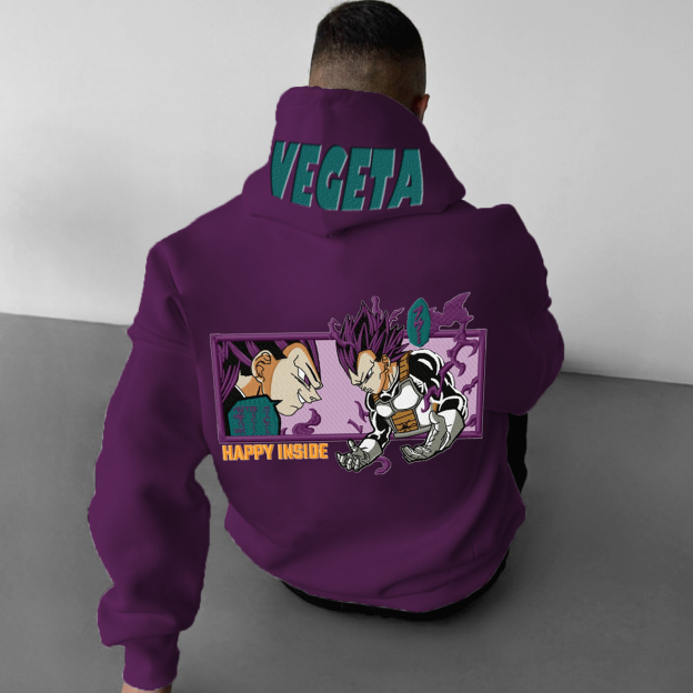Unisex Anime Print  Casual Oversized Hoodie-Teegamechanger