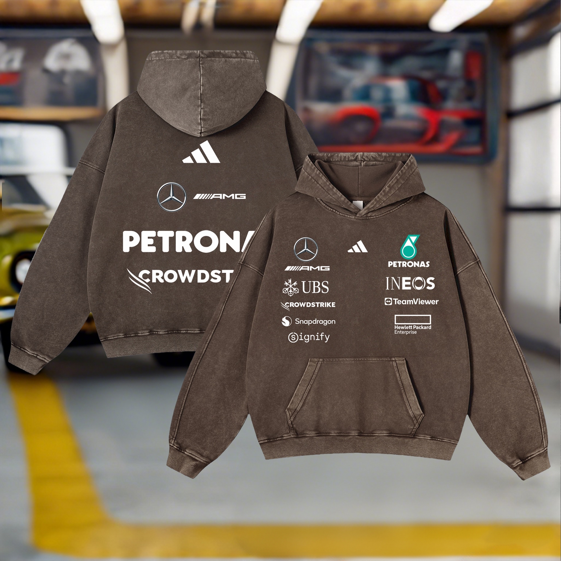 Racing Legend Vintage Washed Hoodie 06