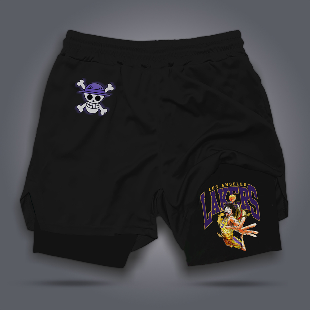 Unisex Vintage Shorts | Lakers X One Piece Shorts