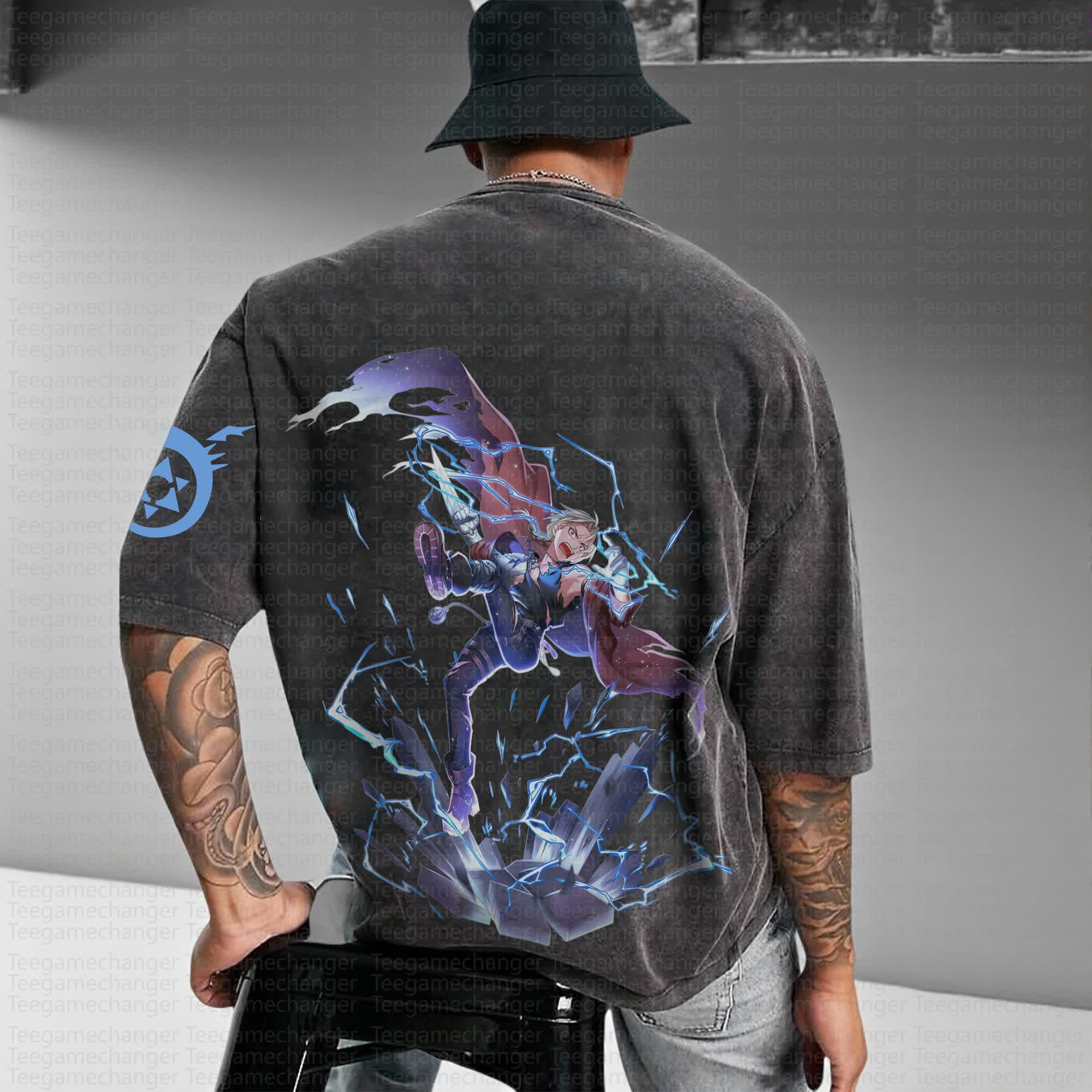 Unisex Anime Inspired Vintage Washed T-Shirt丨Fullmetal Alchemist