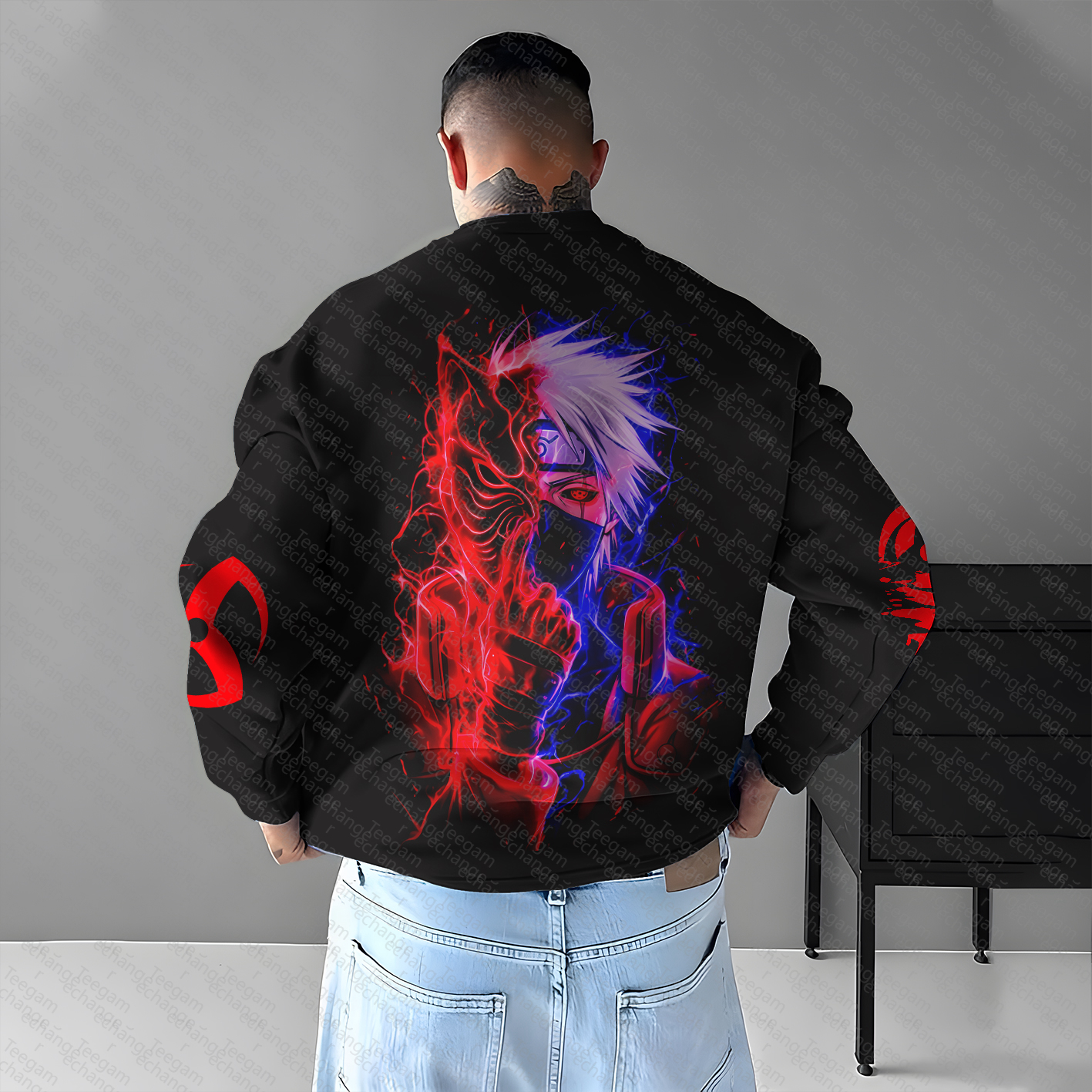 Unisex Anime Graphic Inspired Vintage Sweatshirt