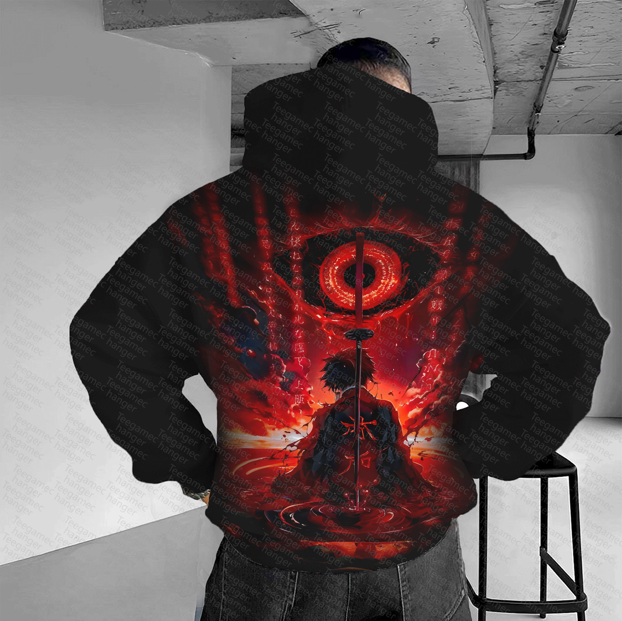 Unisex Anime Graphic Streetwear Vintage Hoodie