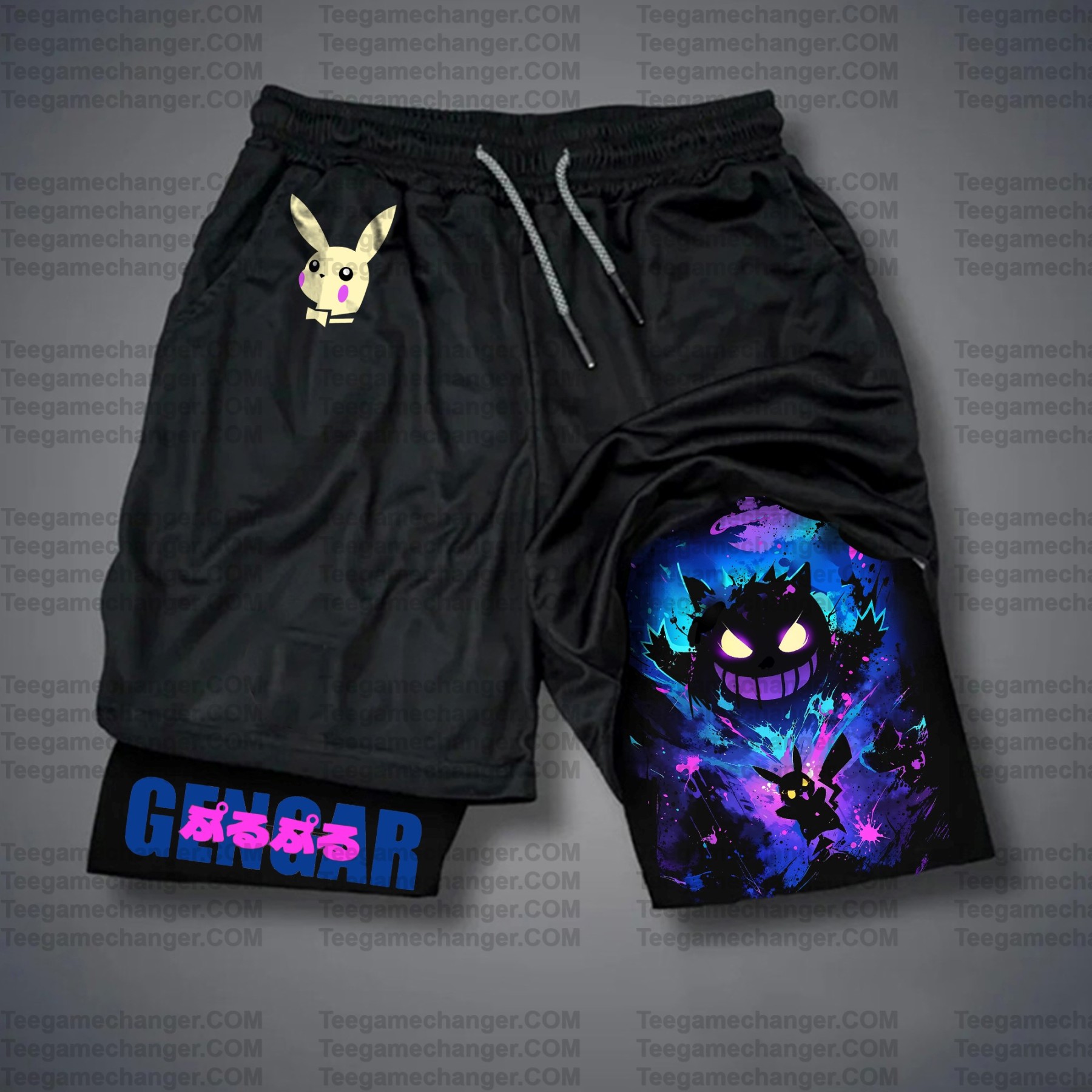 Unisex Casual Anime Streetwear Shorts 丨Demon Slayer X Pokémon