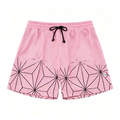 DEMON SLAYER NEZUKO MESH SHORTS (PINK)