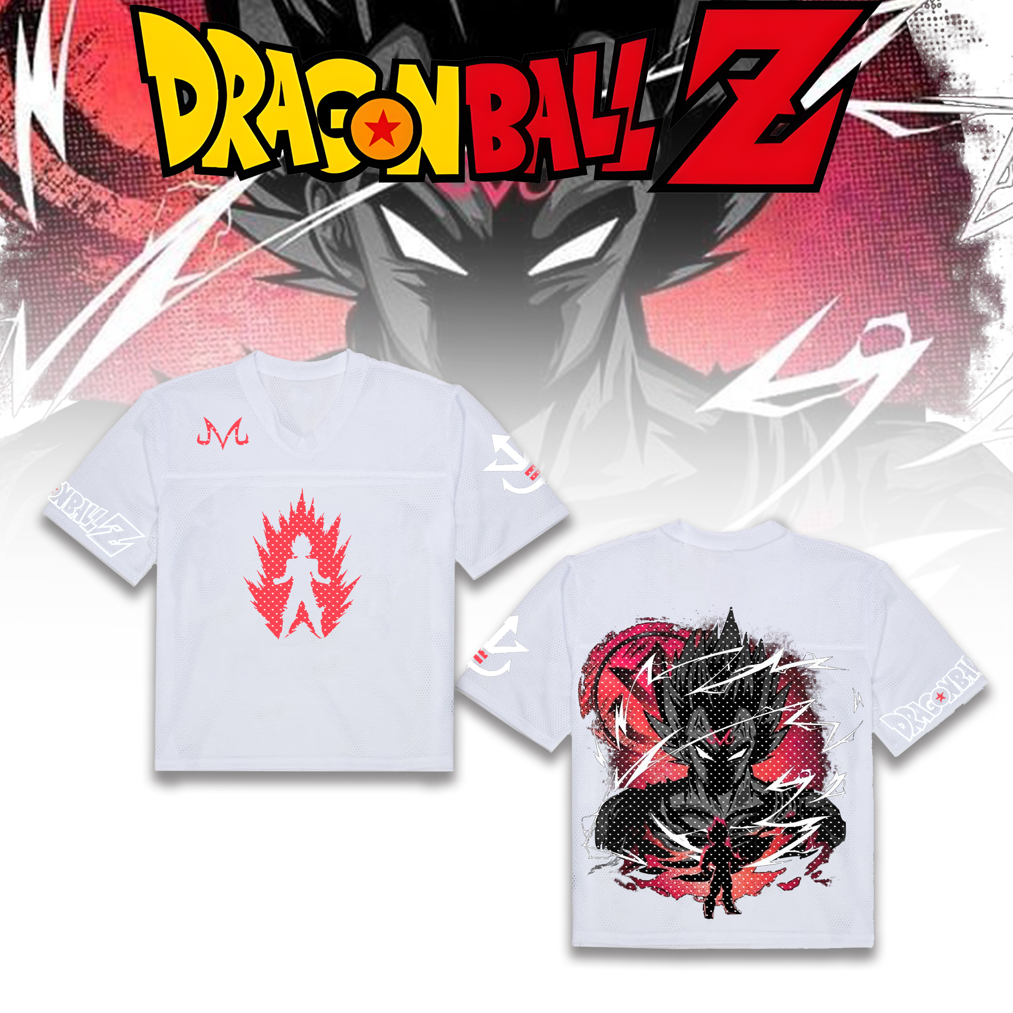 Unisex  “DRAGON BALL” Anime Style Retro I Mesh T-Shirt