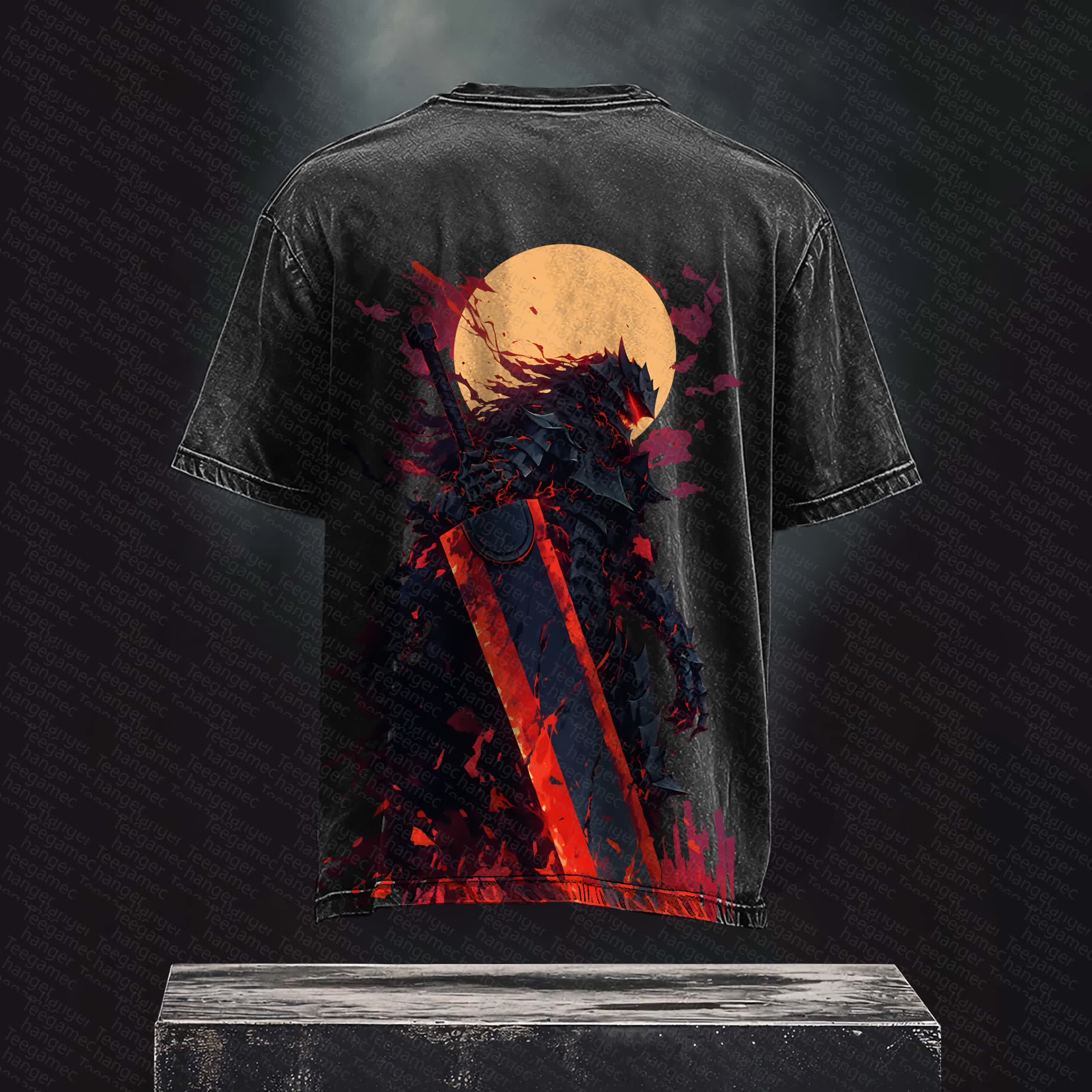Unisex Anime Inspired Vintage Washed T-Shirt丨 Berserk