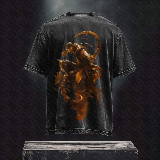 Unisex Anime Inspired Vintage Washed T-Shirt丨 Mortal Kombat