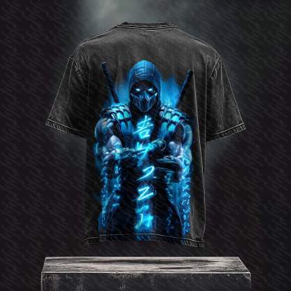 Unisex  Inspired Vintage Washed T-Shirt丨 Mortal Kombat