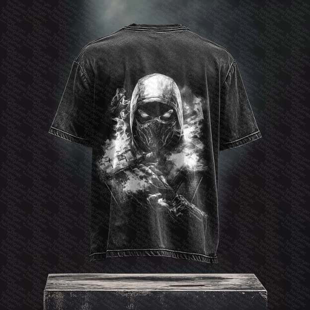 Unisex  Inspired Vintage Washed T-Shirt丨 Mortal Kombat