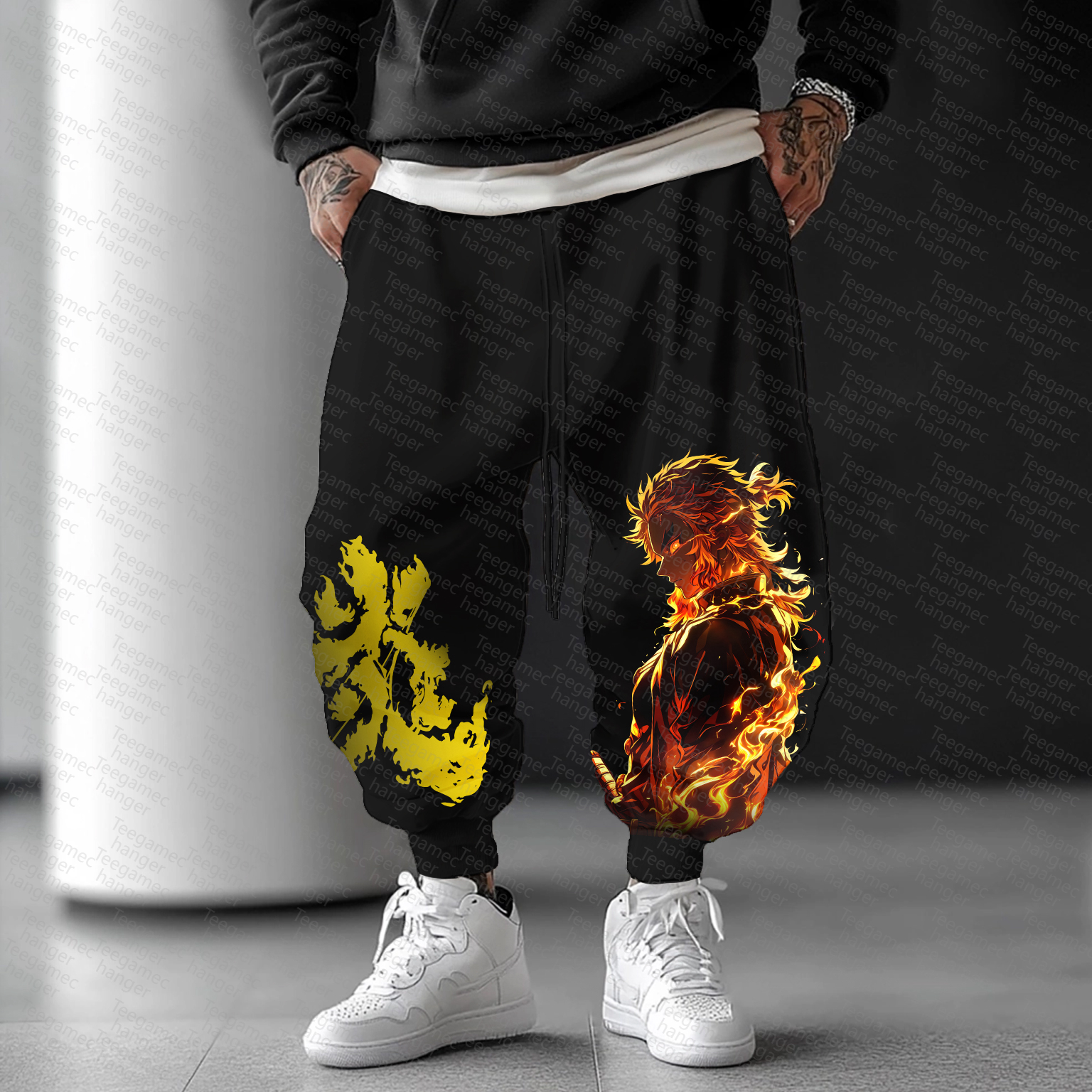 Unisex  Casual Anime Streetwear Pants