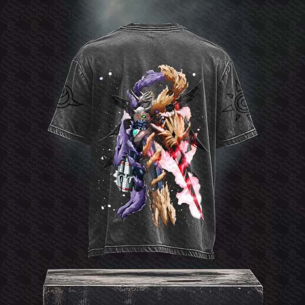 Unisex Anime Inspired Vintage T-Shirt丨 Digimon