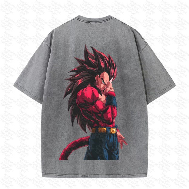 Unisex High Quality Inspired Vintage Washed 3D Direct Injection T-Shirt