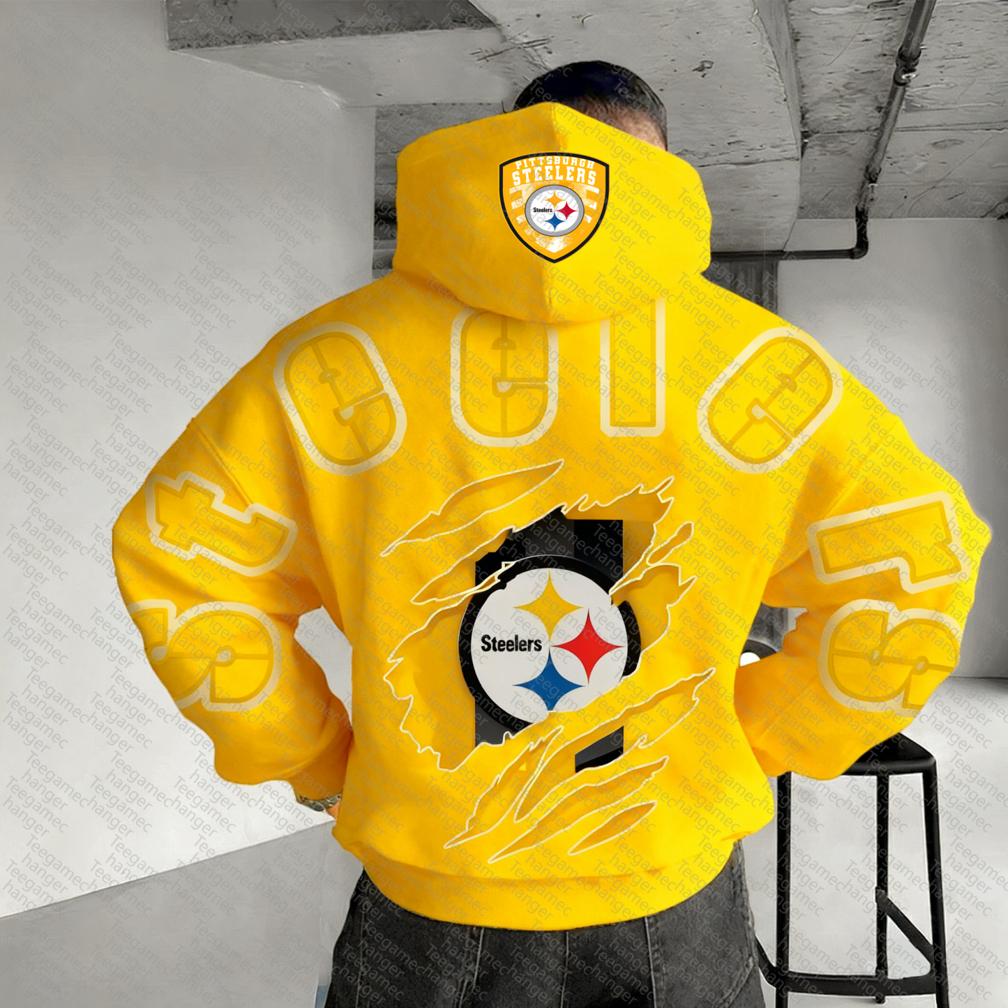 Unisex "NFL" Graphic Streetwear Vintage Plush Hoodie