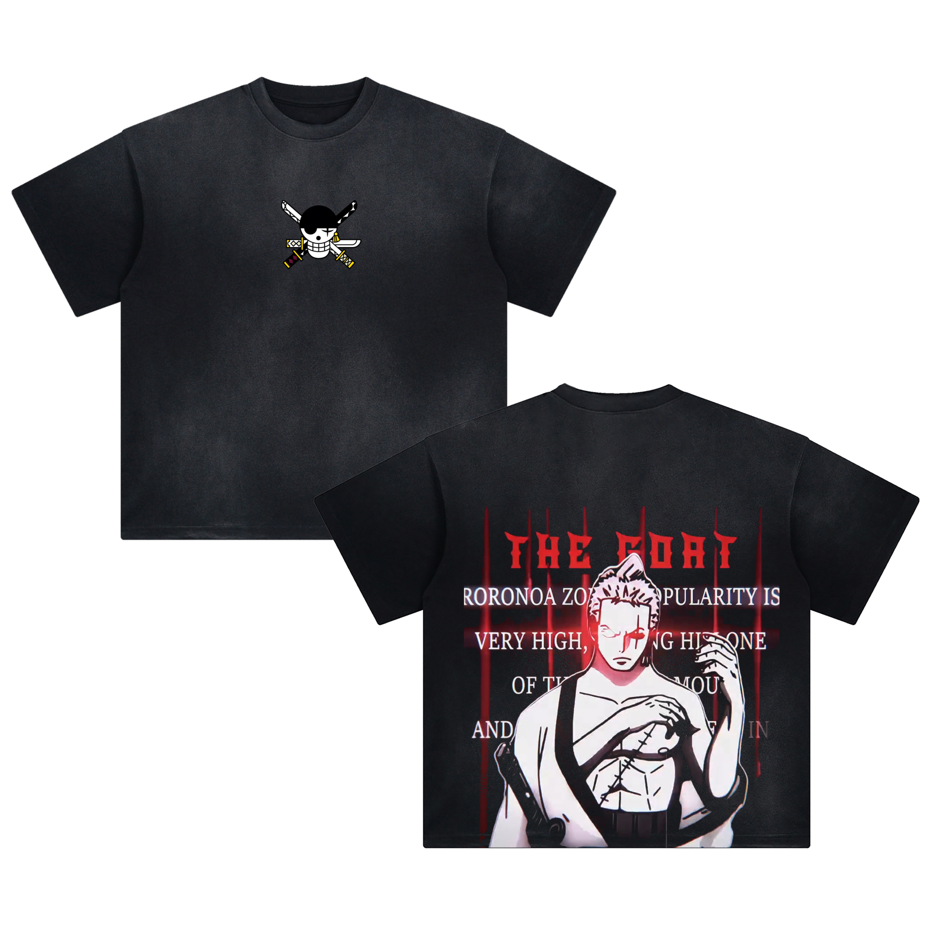 Unisex Fit ANIME Washed T-Shirt