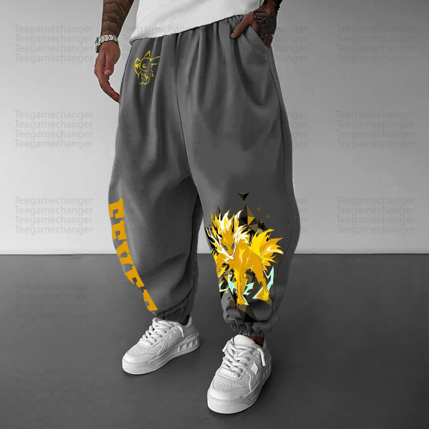 Unisex Anime Inspired Vintage Pants丨Demon Slayer X Pokémon