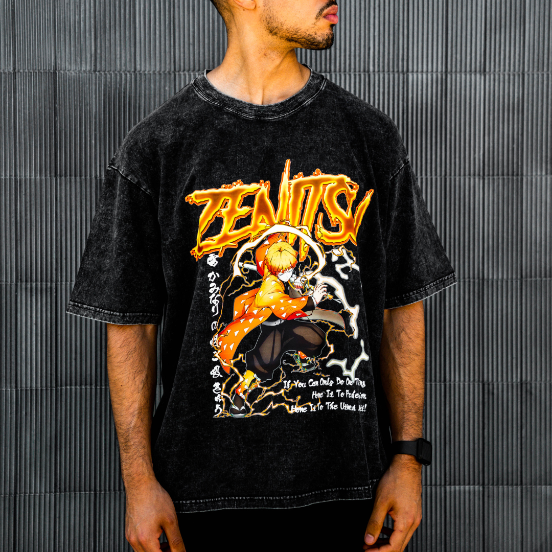 Unisex Fit ANIME Washed T-Shirt
