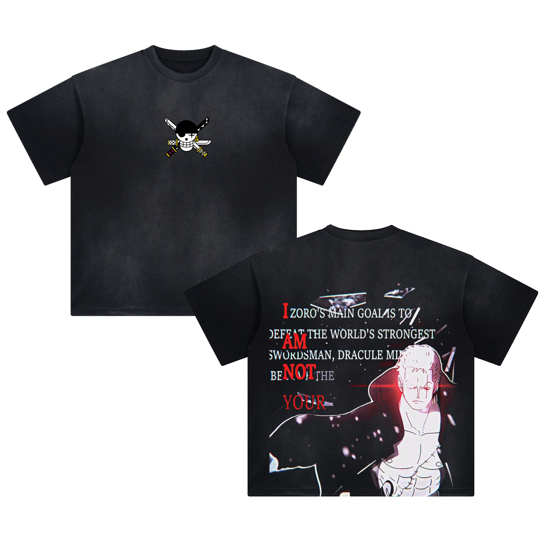 Unisex Fit ANIME Washed T-Shirt