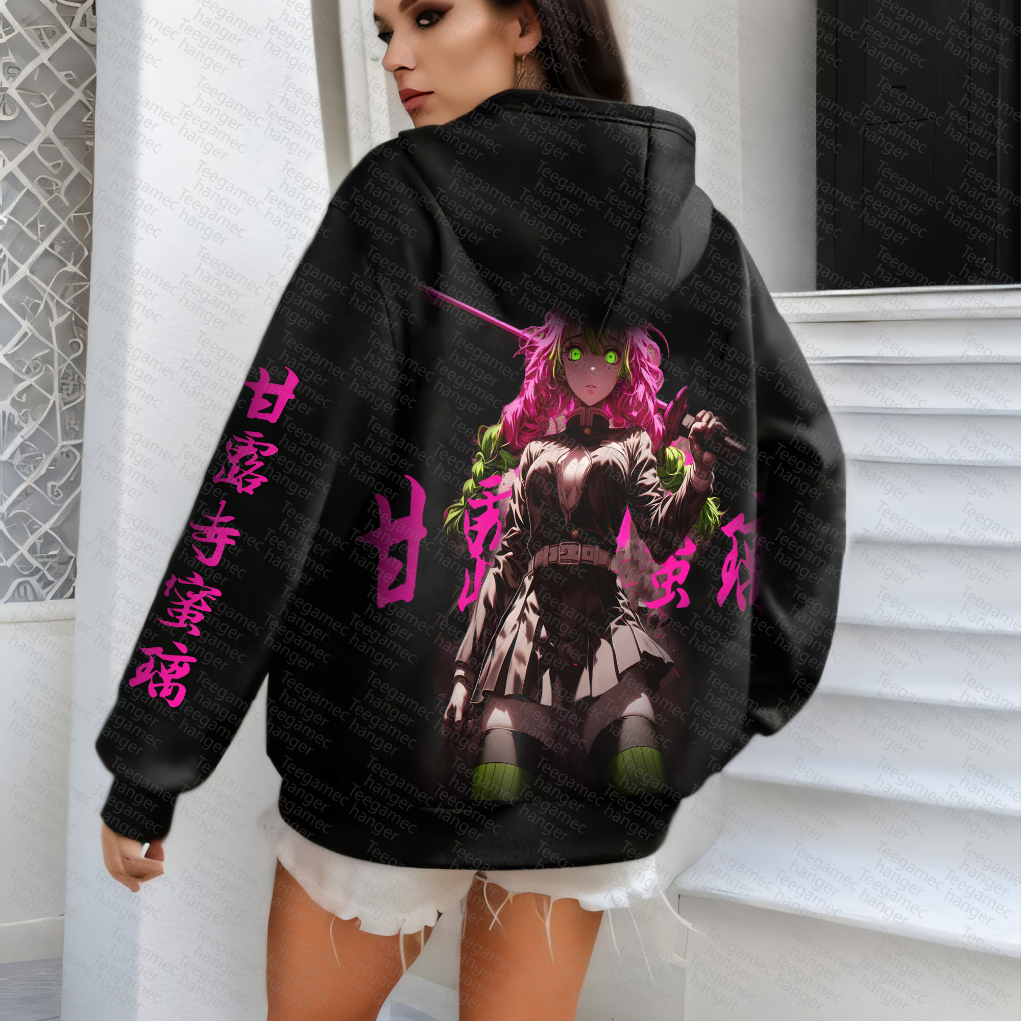 "Demon Slayer" Anime Inspired Vintage Hoodie