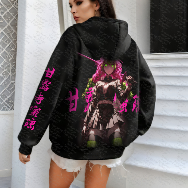 "Demon Slayer" Anime Inspired Vintage Hoodie