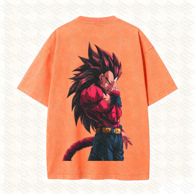 Unisex High Quality Inspired Vintage Washed 3D Direct Injection T-Shirt