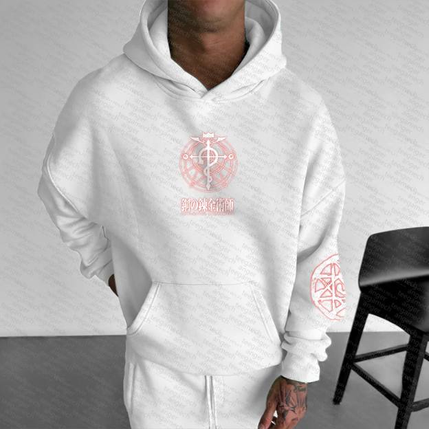 Unisex “Fullmetal Alchemist” Anime Graphic Streetwear Vintage Hoodie