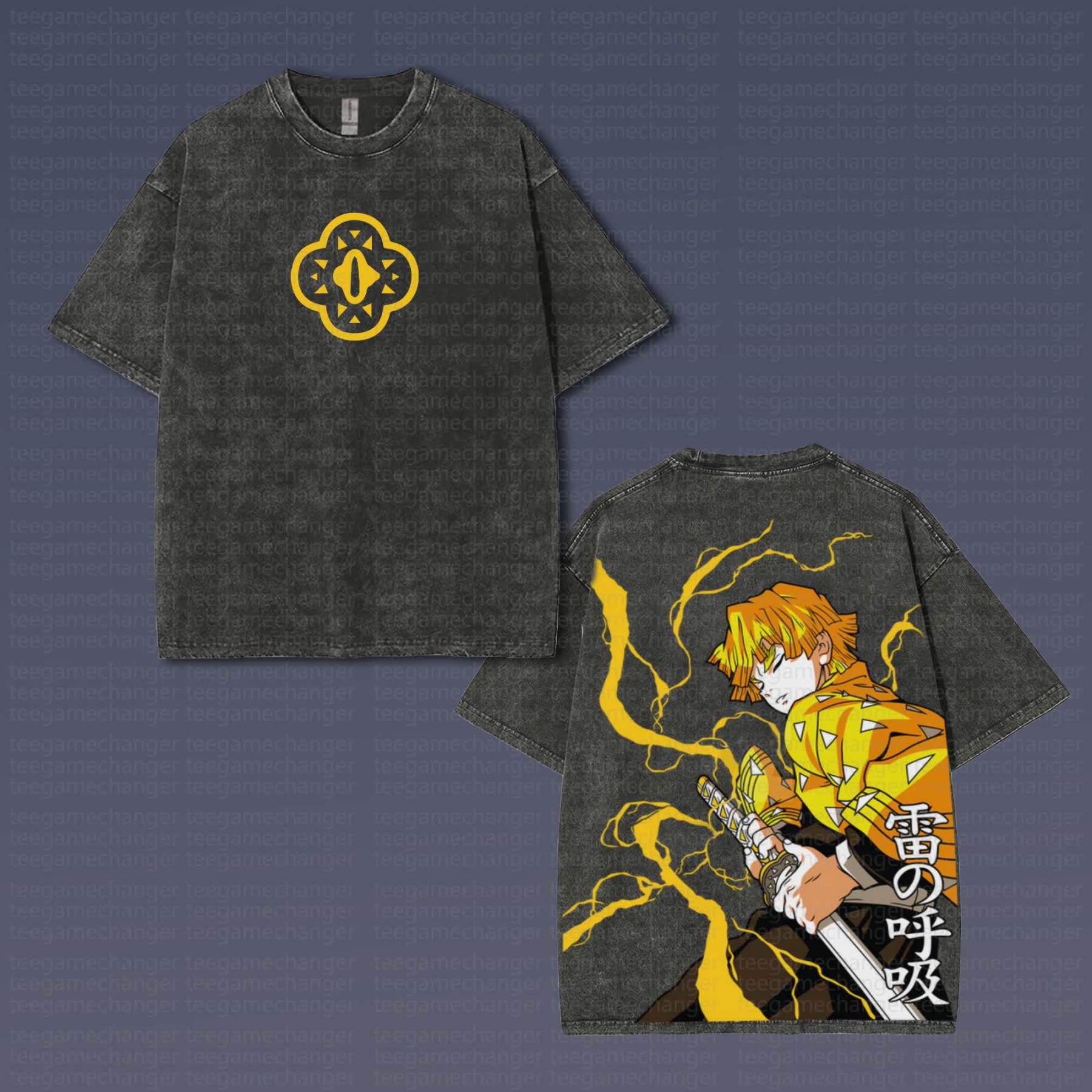 Unisex Anime Inspired Vintage T-Shirt丨Demon Slayer X Pokémon