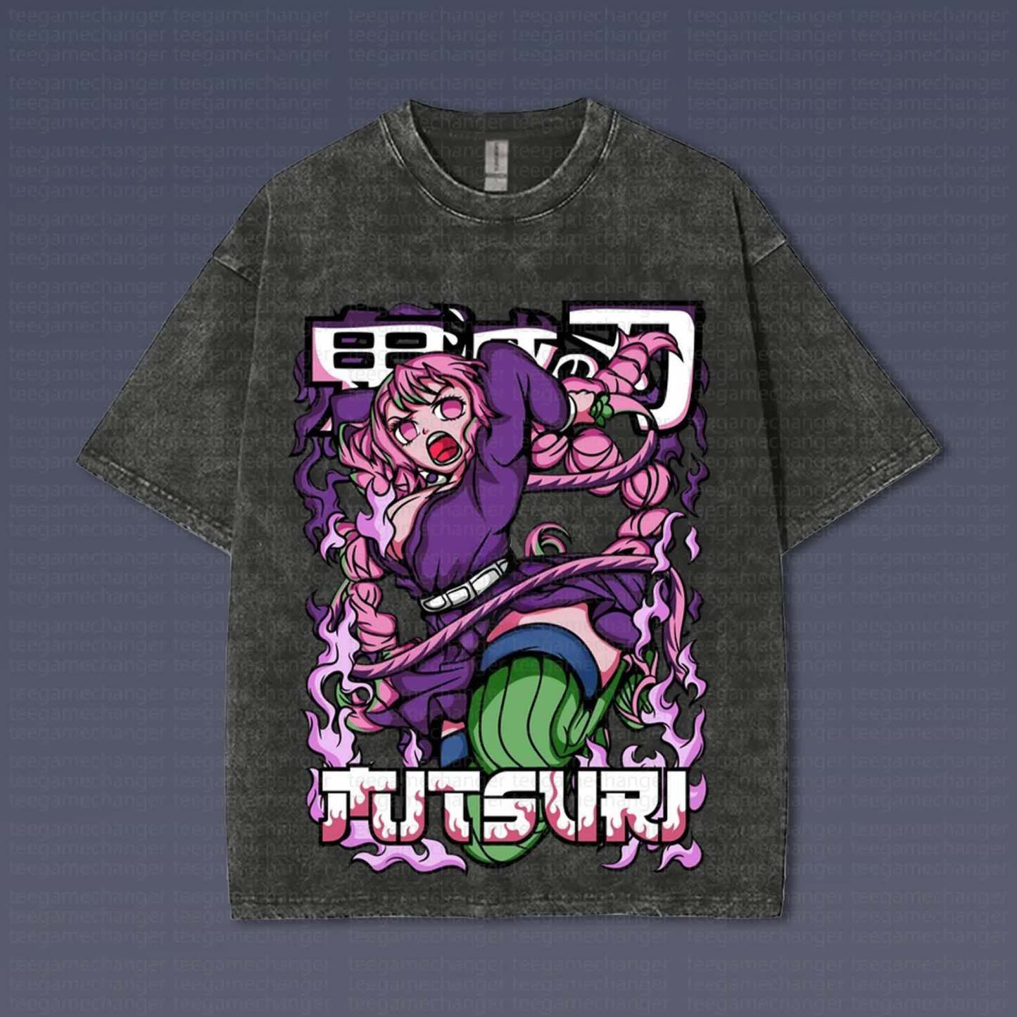 Unisex Anime Inspired Vintage T-Shirt丨Demon Slayer X Pokémon