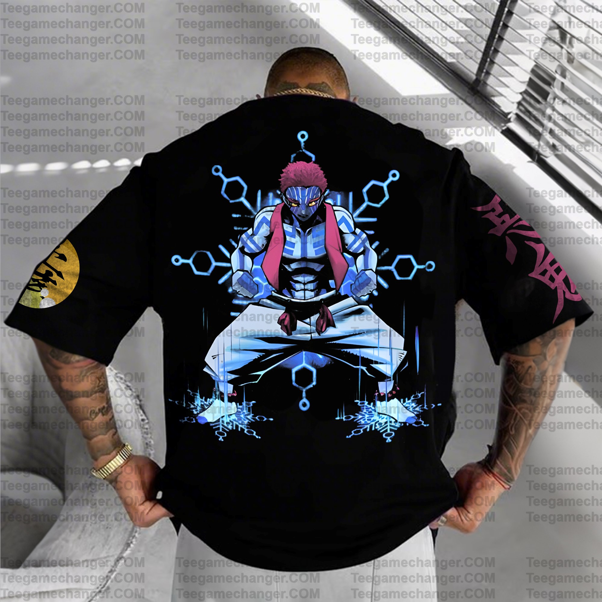 Unisex Anime Inspired Vintage T-Shirt丨Demon Slayer-Akaza