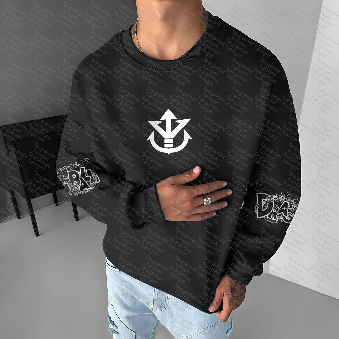 Unisex Anime Graphic Inspired Vintage Sweatshirt