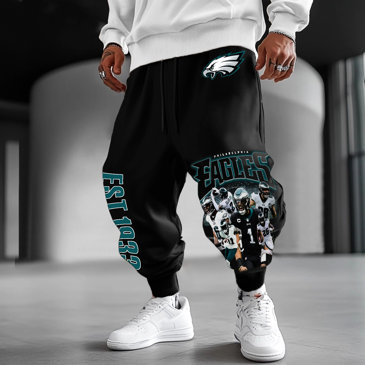 Unisex Oversized Football Harem Pants