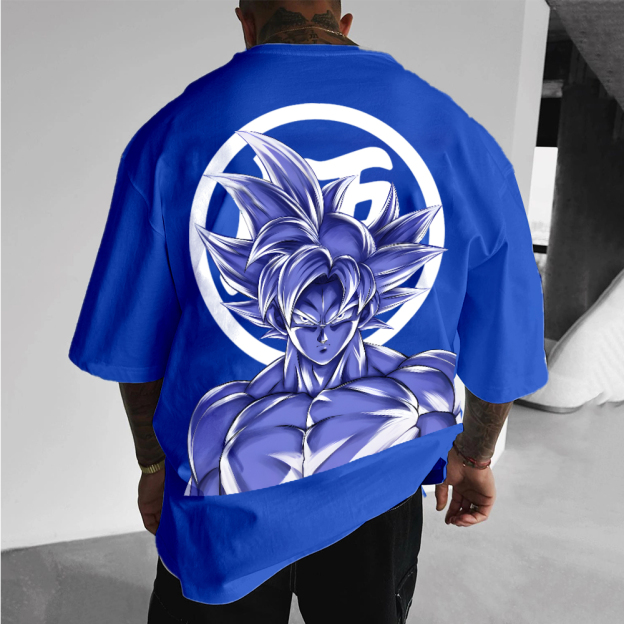 Unisex Oversized Anime Print T-Shirt