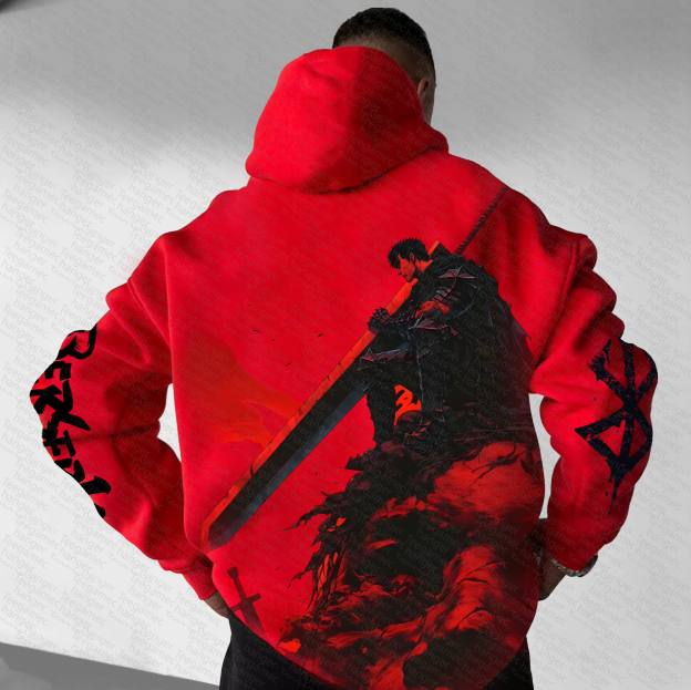 Unisex “Berserk” Anime Graphic Streetwear Vintage Hoodie