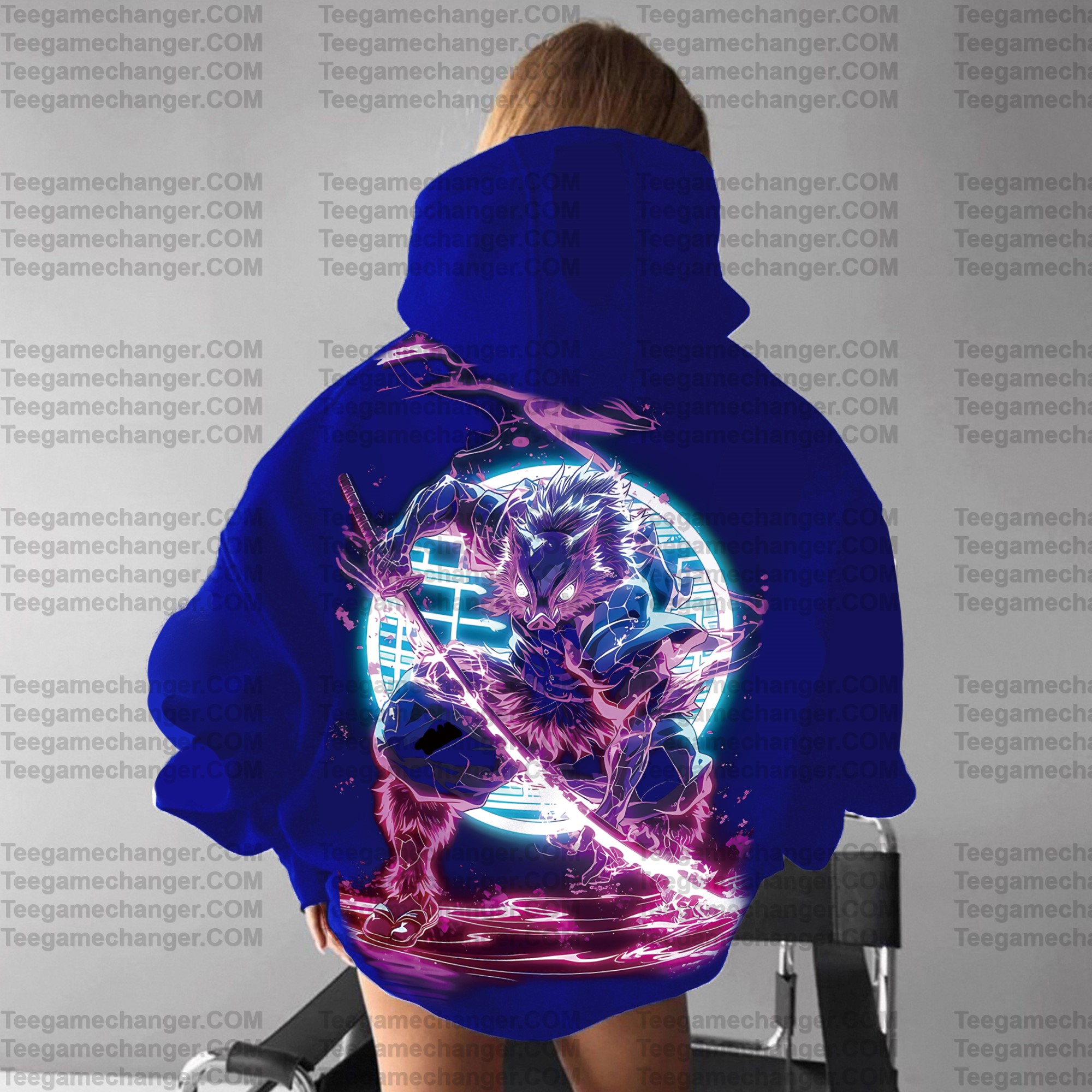 ‘‘Demon Slayer " Anime Inspired Vintage Hoodie