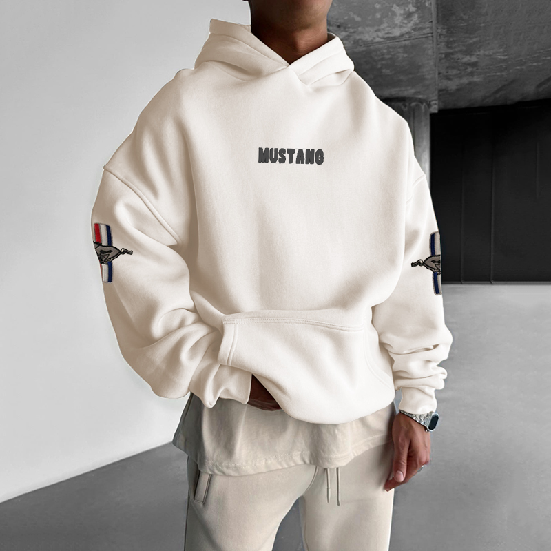 Casual Loose Racing Print Hoodie