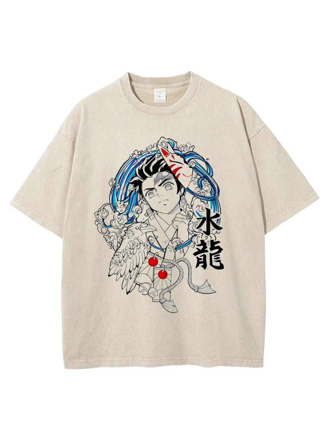 Masked Art Vintage Tee - Demon Slayer-Teegamechanger